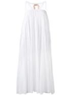 No21 - Long Sleeveless Lace And Net Dress - Women - Cotton/polyamide/polyester - 42, White, Cotton/polyamide/polyester