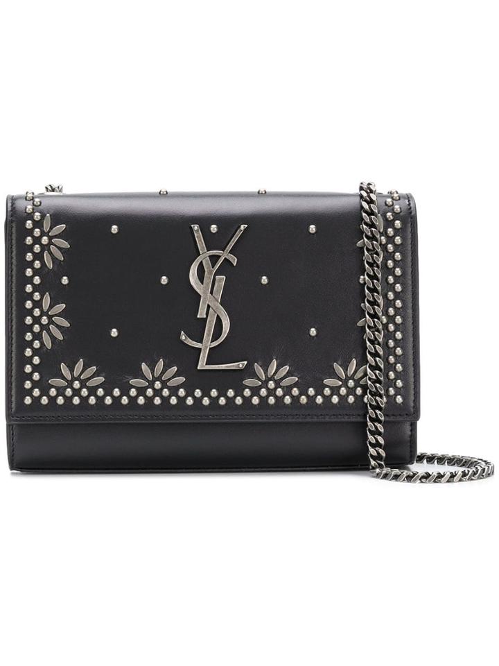 Saint Laurent Studded Cross-body Bag - Black