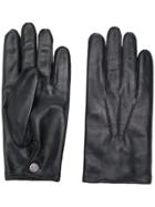 N.peal 007 Leather & Cashmere Lined Gloves - Black