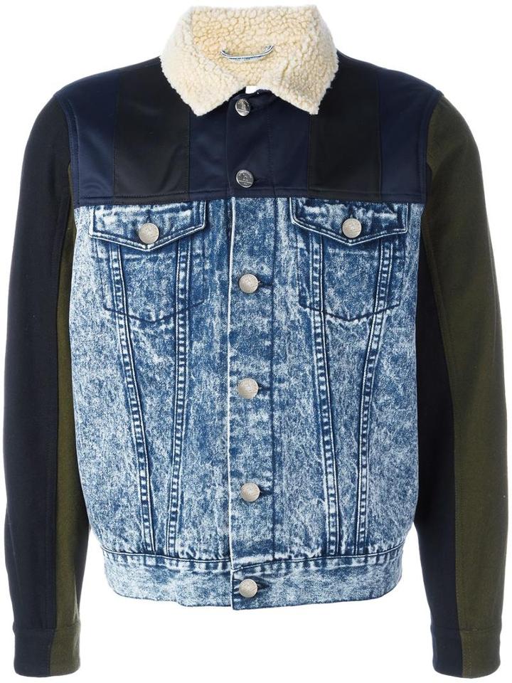 Han Kj0benhavn Panelled Denim Jacket, Adult Unisex, Size: Large, Blue, Cotton/polyester