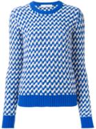 Golden Goose Deluxe Brand Wavy Knit Jumper, Women's, Size: Xl, Blue, Polyamide/polyester/acetate/merino