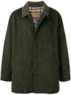 Burberry Vintage 1990's Quilted Loose Coat - Green