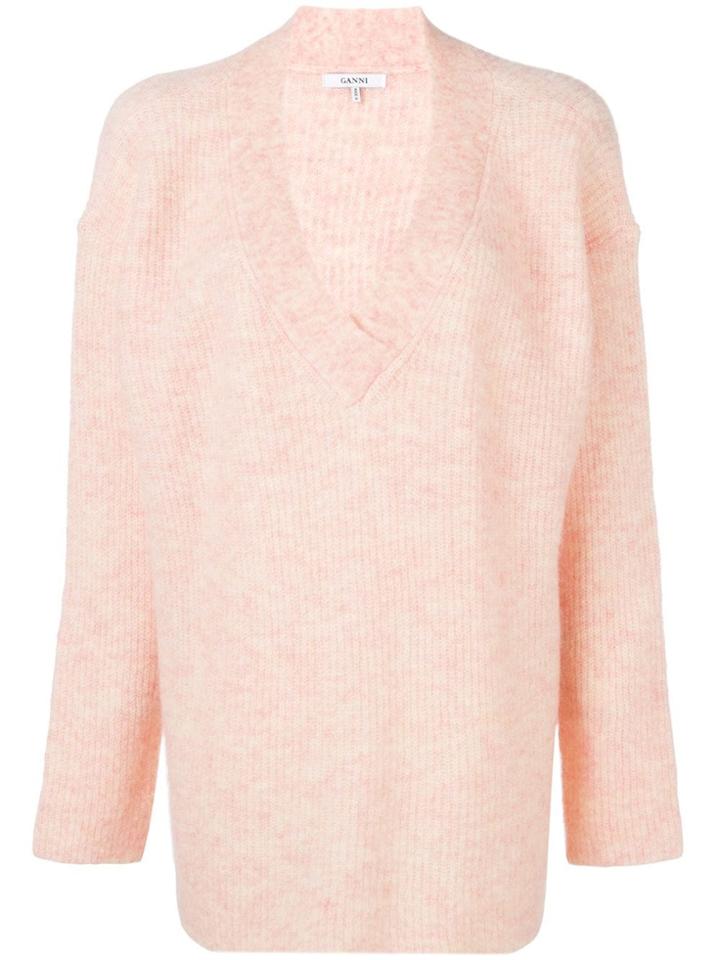 Ganni Oversized Knitted Jumper - Pink