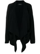 Y's Draped Oversized Cardigan - Black