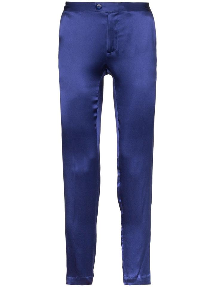 Casablanca De Soiree Silk Trousers - Blue