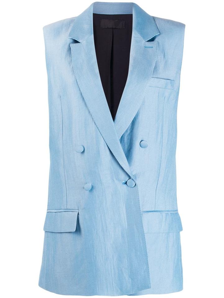 Haider Ackermann Double-breasted Sleeveless Blazer - Blue