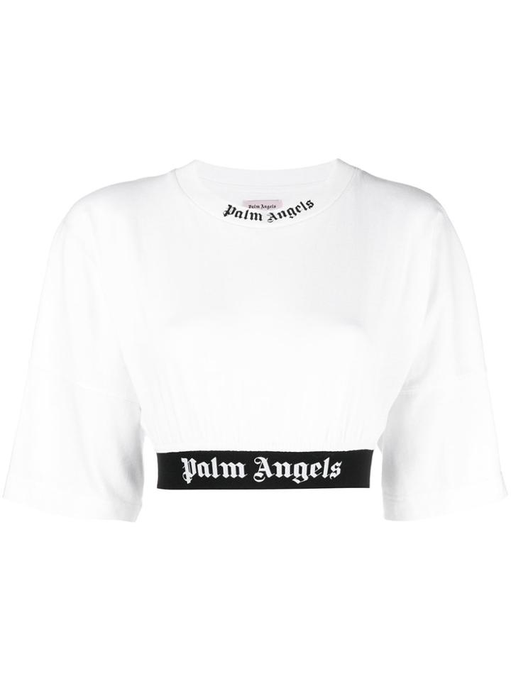 Palm Angels Logo Waistband T-shirt - White
