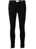 Frame Denim Leg Zips Jeans, Women's, Size: 27, Black, Polyester/spandex/elastane/cotton