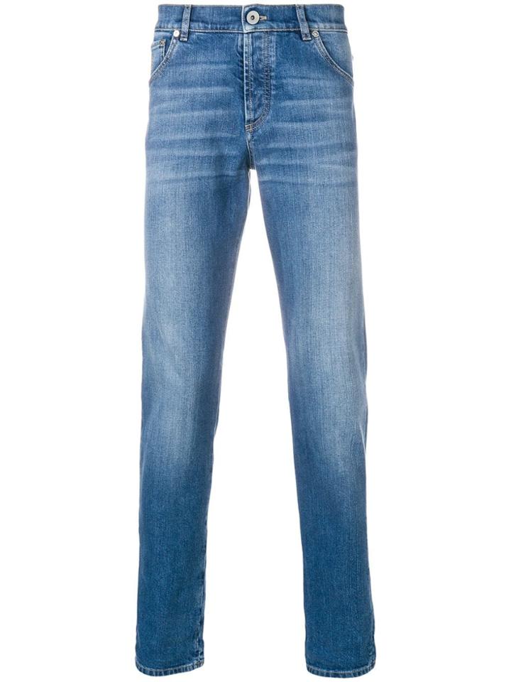 Brunello Cucinelli Slim Faded Jeans - Blue
