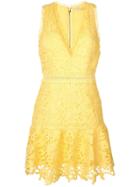 Alice+olivia Ruffle Hem Lace Dress - Yellow