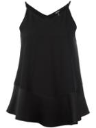 Jil Sander Navy Flared Tank Top, Women's, Size: 40, Black, Acetate/rayon/spandex/elastane