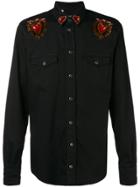Dolce & Gabbana Heart Patches Denim Shirt - Black