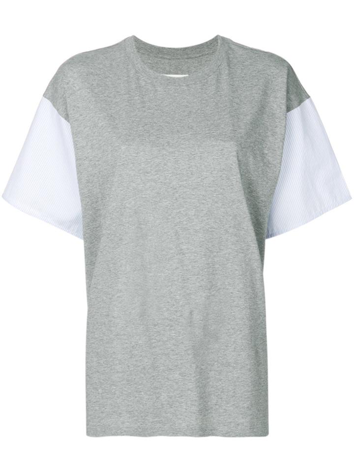 Mm6 Maison Margiela Contrast Sleeve T-shirt - Grey