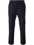 Moncler Gamme Bleu Straight Trousers, Men's, Size: 2, Blue, Cupro/wool