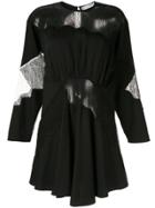 Christopher Esber Long Sleeve Lace Mini Dress - Black