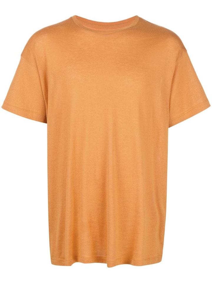 The Elder Statesman Loose-fit Cashmere T-shirt - Gold