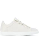 Balenciaga White Arena Crinkled Leather Sneakers - Neutrals
