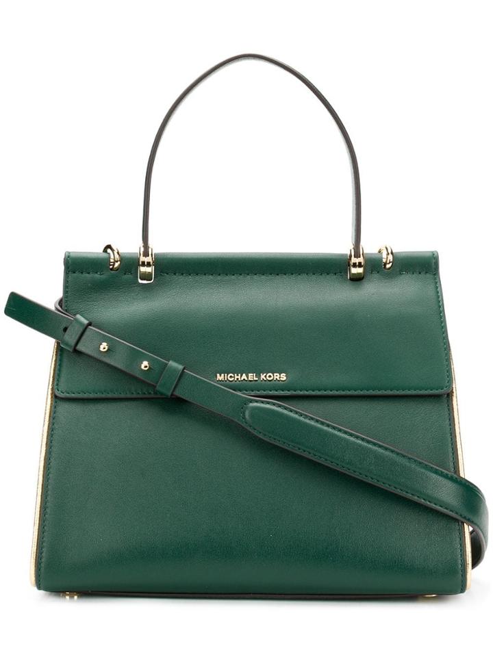 Michael Michael Kors Jasmine Satchel Bag - Green