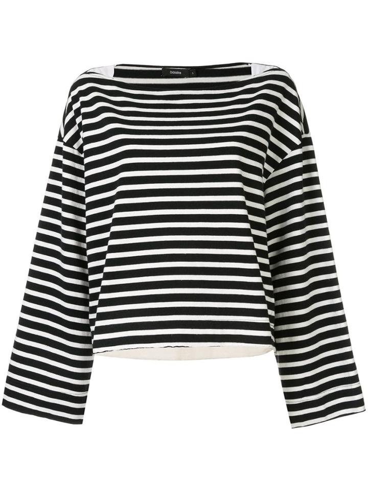 Bassike Gusset Detail Boat Neck Top - White