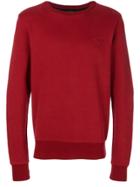Calvin Klein Jeans Long-sleeve Fitted Sweatshirt - Red