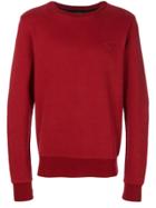 Calvin Klein Jeans Long-sleeve Fitted Sweatshirt - Red