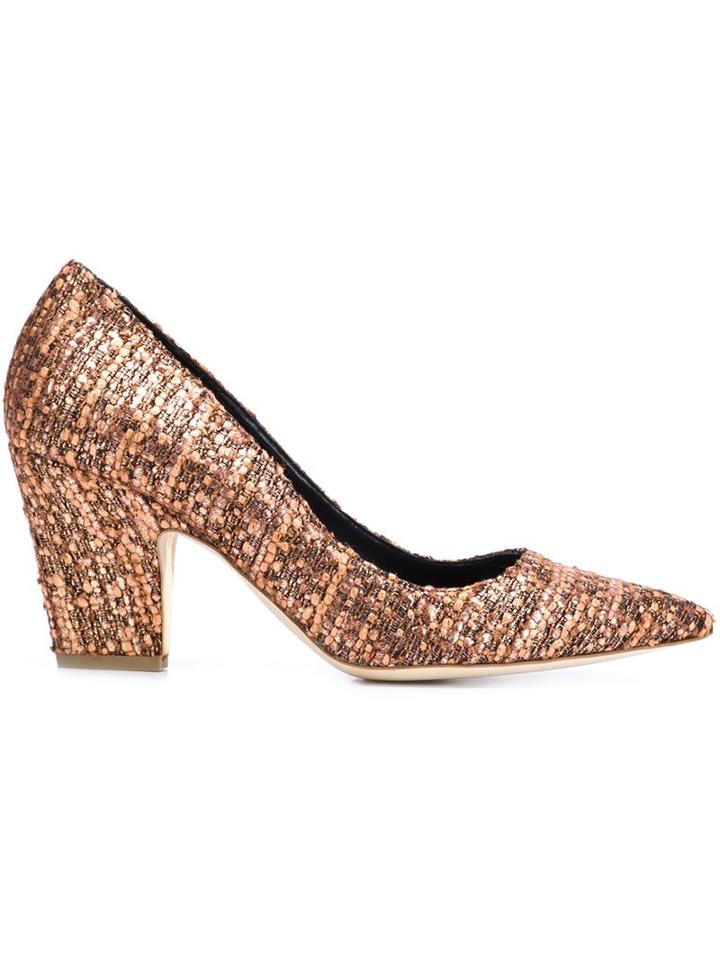 Rupert Sanderson Woven Pointed Toe Pumps