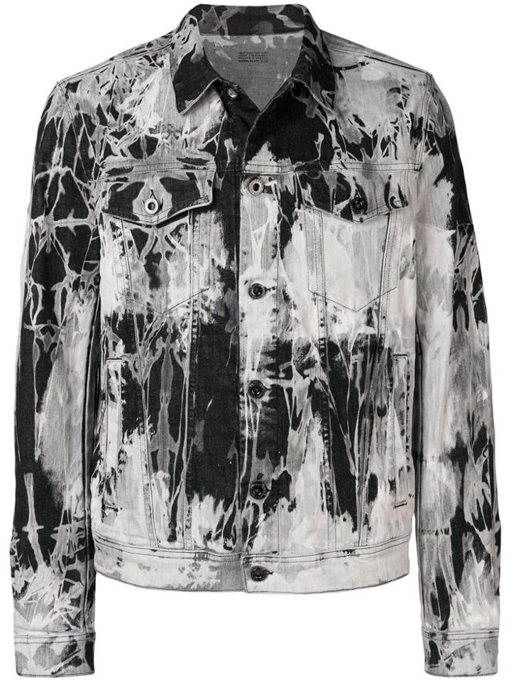 Diesel Black Gold Bleached Denim Jacket - Grey