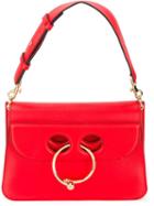 J.w.anderson Pierce Shoulder Bag, Women's, Red, Leather/suede/metal