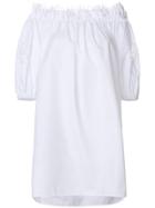 Ermanno Scervino Off The Shoulder Lace Sleeve Dress - White