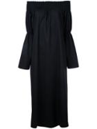 H Beauty & Youth Off Shoulder Belted Jumpsuit, Women's, Black, Cotton