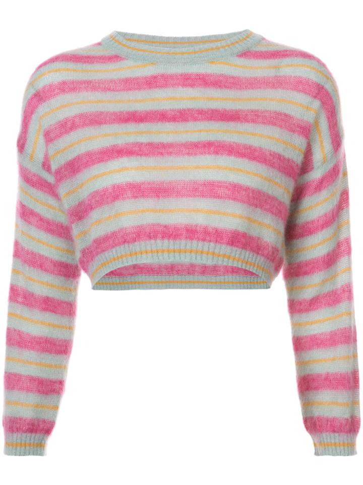 Alberta Ferretti Striped Sweater - Pink & Purple