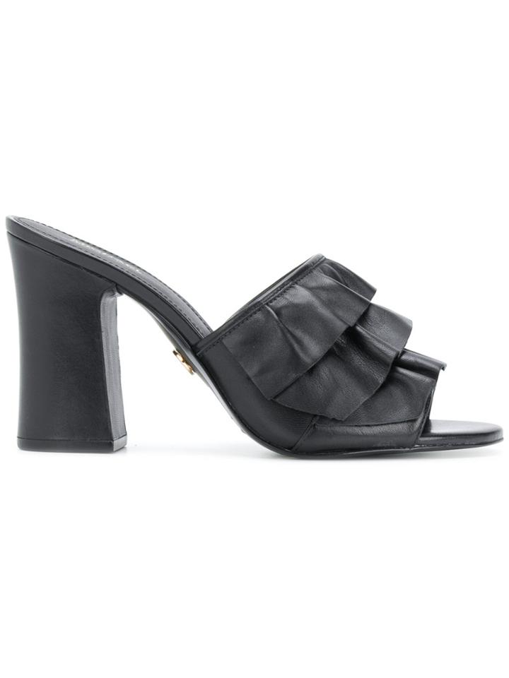 Michael Michael Kors Chunky Heel Mules - Black