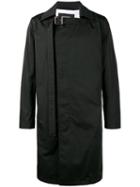 Raf Simons Double Breasted Trench Coat, Men's, Size: 44, Black, Polyester