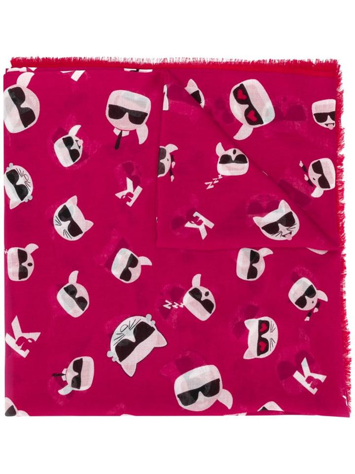 Karl Lagerfeld K/ikonik Scarf - Pink