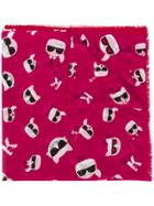 Karl Lagerfeld K/ikonik Scarf - Pink