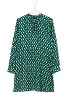 John Richmond Kids Lightening And Initials Print Dress - Green