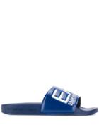 Ea7 Emporio Armani Logo Slides - Blue