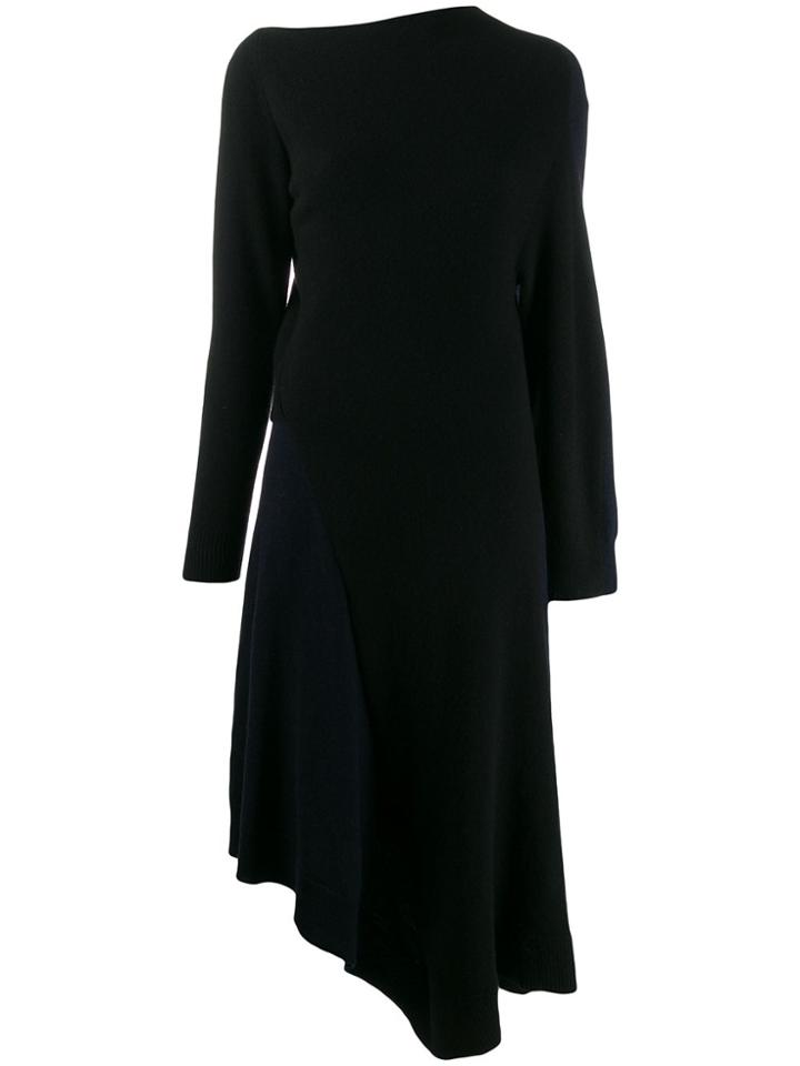 Loewe Asymmetric Knitted Dress - Blue