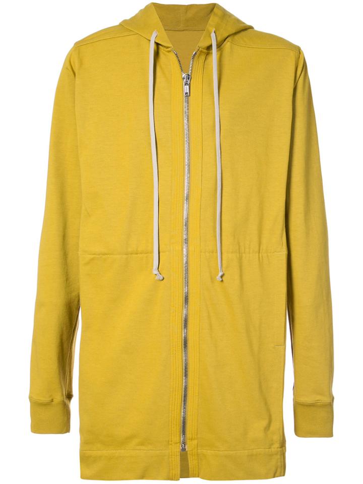 Rick Owens Mid-length Zipped Hoodie - Yellow & Orange