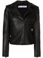 Iro Off-centre Zipped Jacket - Black