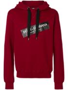 Dolce & Gabbana Logo Patch Hoodie - Red