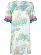 Emilio Pucci Lace Insert T-shirt Dress - Multicolour