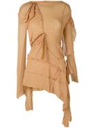 Ottolinger Asymmetric Fitted Dress - Nude & Neutrals