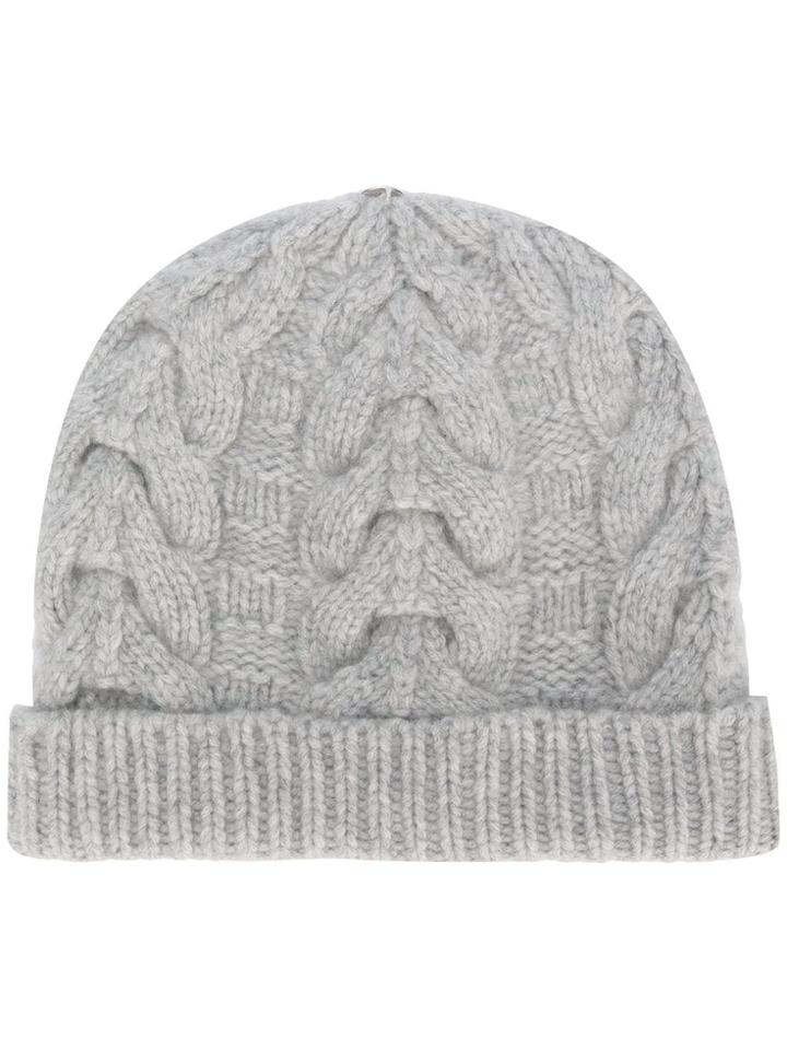 N.peal Cable-knit Beanie - Grey