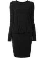 Norma Kamali Elasticated Waist Dress, Women's, Size: Medium, Black, Polyester/spandex/elastane