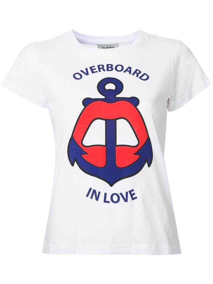 Yazbukey Overboard In Love T-shirt, Women's, Size: Small, White, Cotton