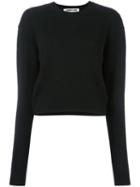 Mcq Alexander Mcqueen Cropped Jumper, Women's, Size: Xs, Black, Cashmere/virgin Wool