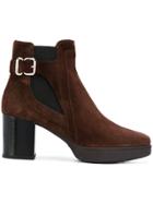 Tod's Platform Ankle Boots - Brown