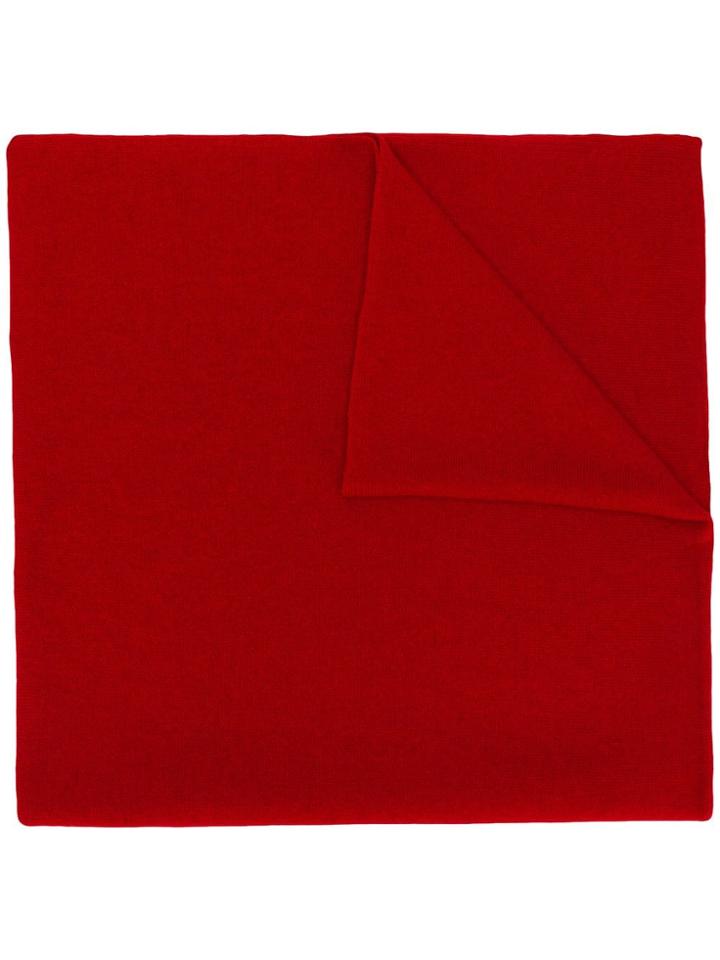 Pringle Of Scotland Heritage Knitted Scarf - Red