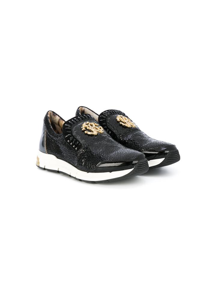 Roberto Cavalli Kids Teen Embellished Sneakers - Unavailable